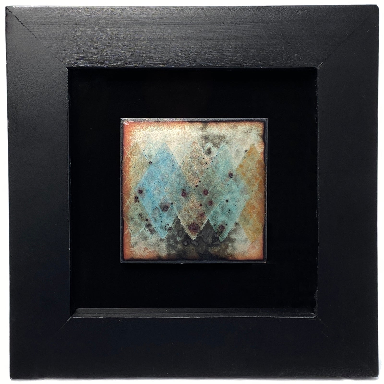 Camille Patton Argyle Vitreous Enamel Framed Wall Art