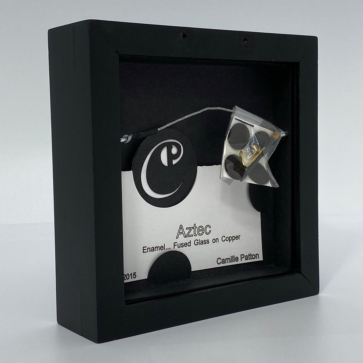 Camille Patton Aztec Vitreous Enamel Framed Wall Art