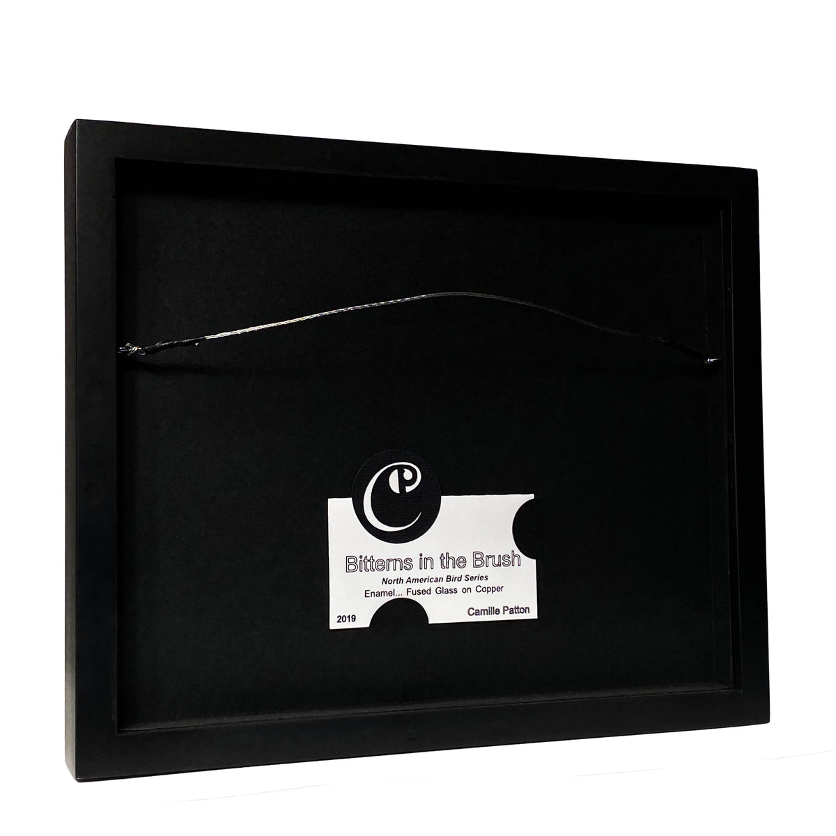 Camille Patton Bitterns in the Brush from the North American Bird Series Vitreous Enamel Framed Wall Art