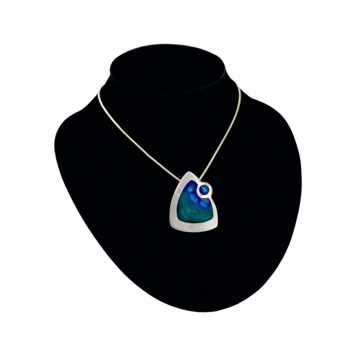 Camille Patton Blue Moon Champleve Jewelry Necklace S02