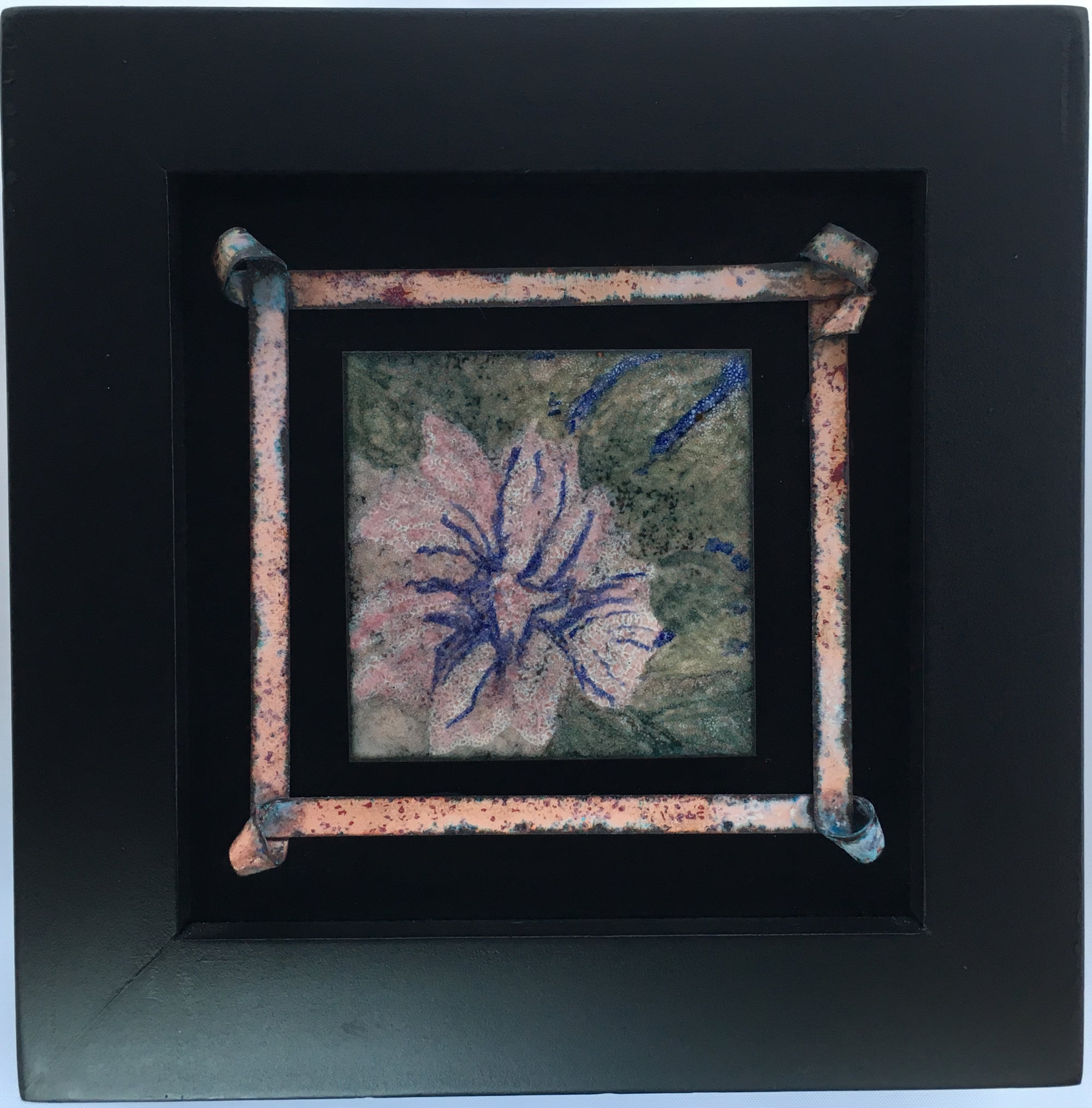 Camille Patton Framed Flower Vitreous Enamel Framed Wall Art