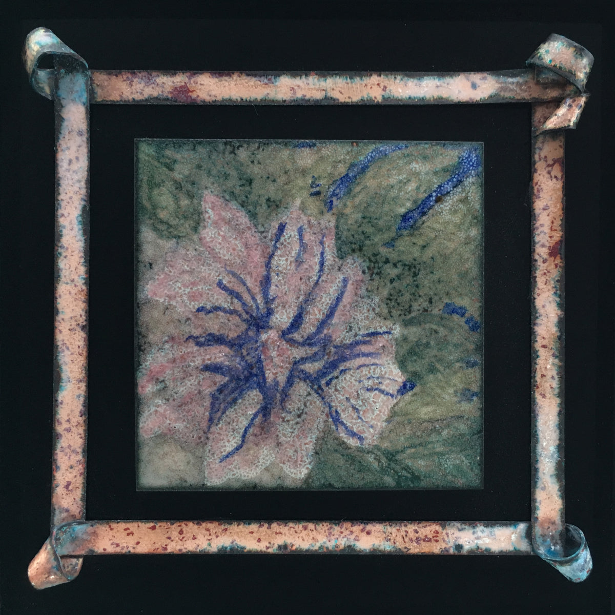 Camille Patton Framed Flower Vitreous Enamel Framed Wall Art