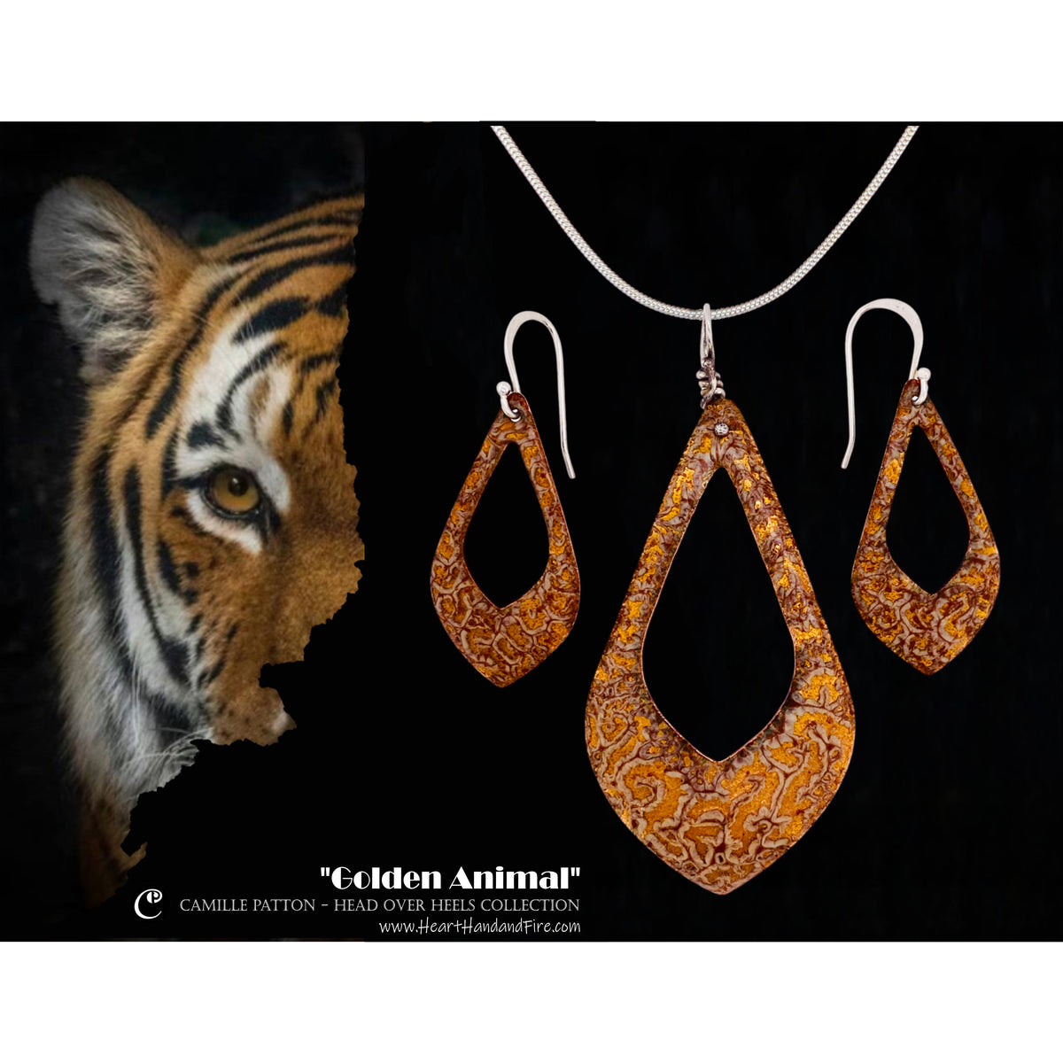 Camille Patton Golden Animal Head Over Heels Jewelry Promo S08