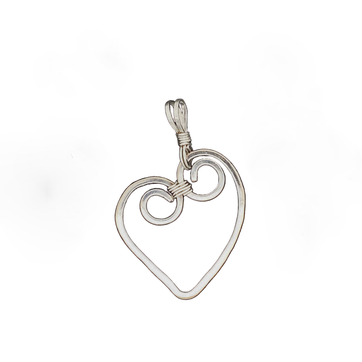 Camille Patton Hammered Hearts Wire Jewelry Pendant S05
