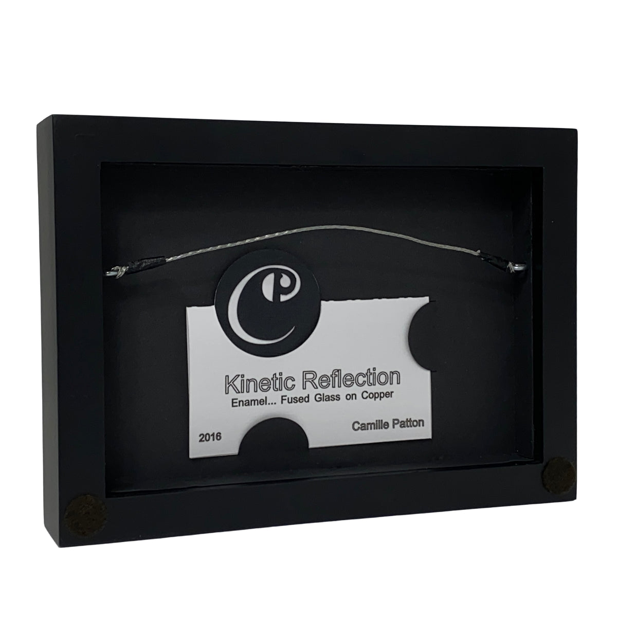 Camille Patton Kinetic Series Back from Kinetic Series Set of Three Vitreous Enamel Framed Wall Art