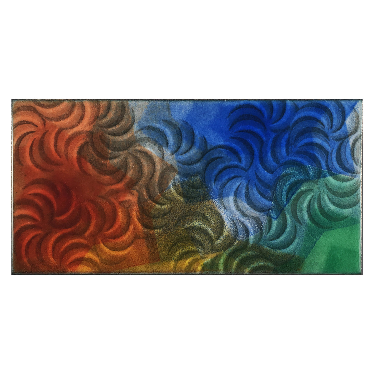 Camille Patton Kinetic Color from Kinetic Series Set of Three Vitreous Enamel Framed Wall Art