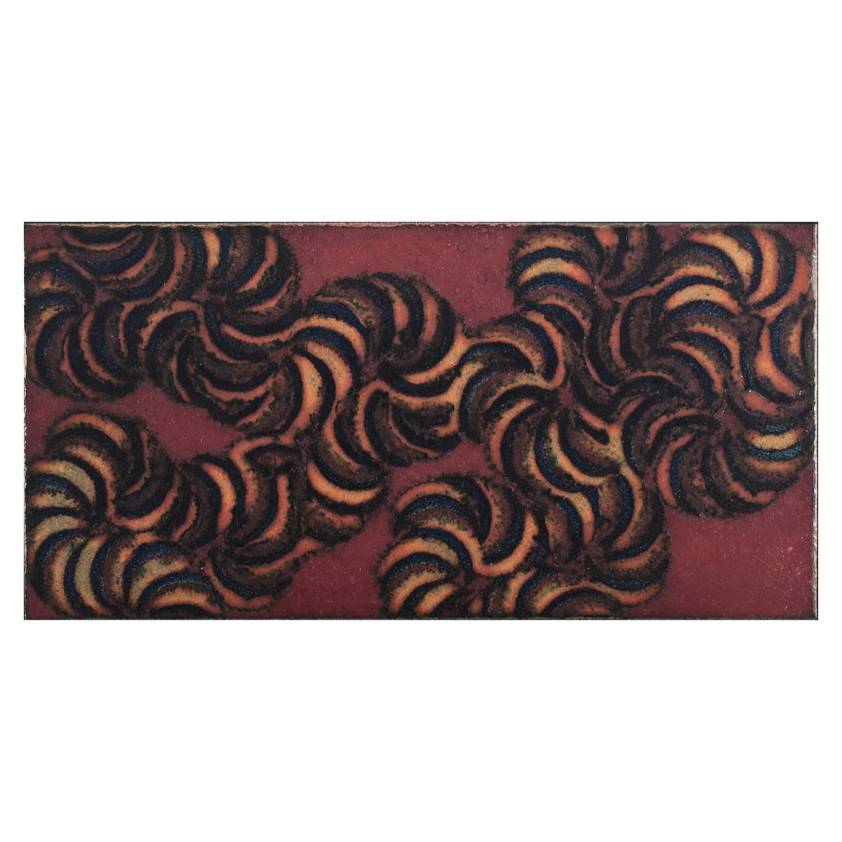 Camille Patton Kinetic Copper from Kinetic Series Set of Three Vitreous Enamel Framed Wall Art