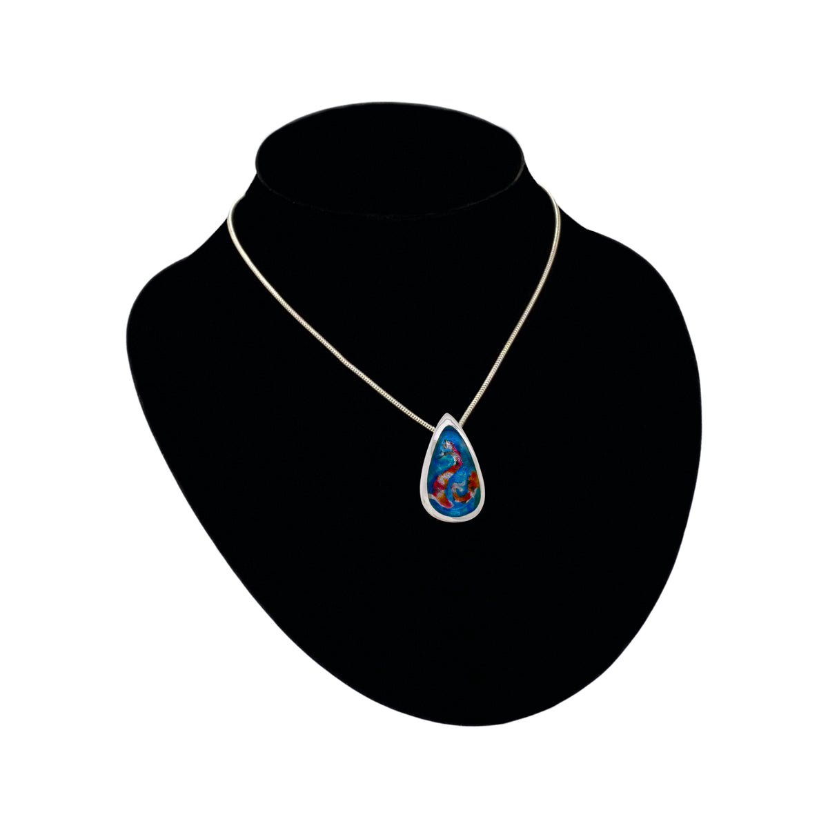 Camille Patton Koi Pond Champleve Jewelry Necklace S02