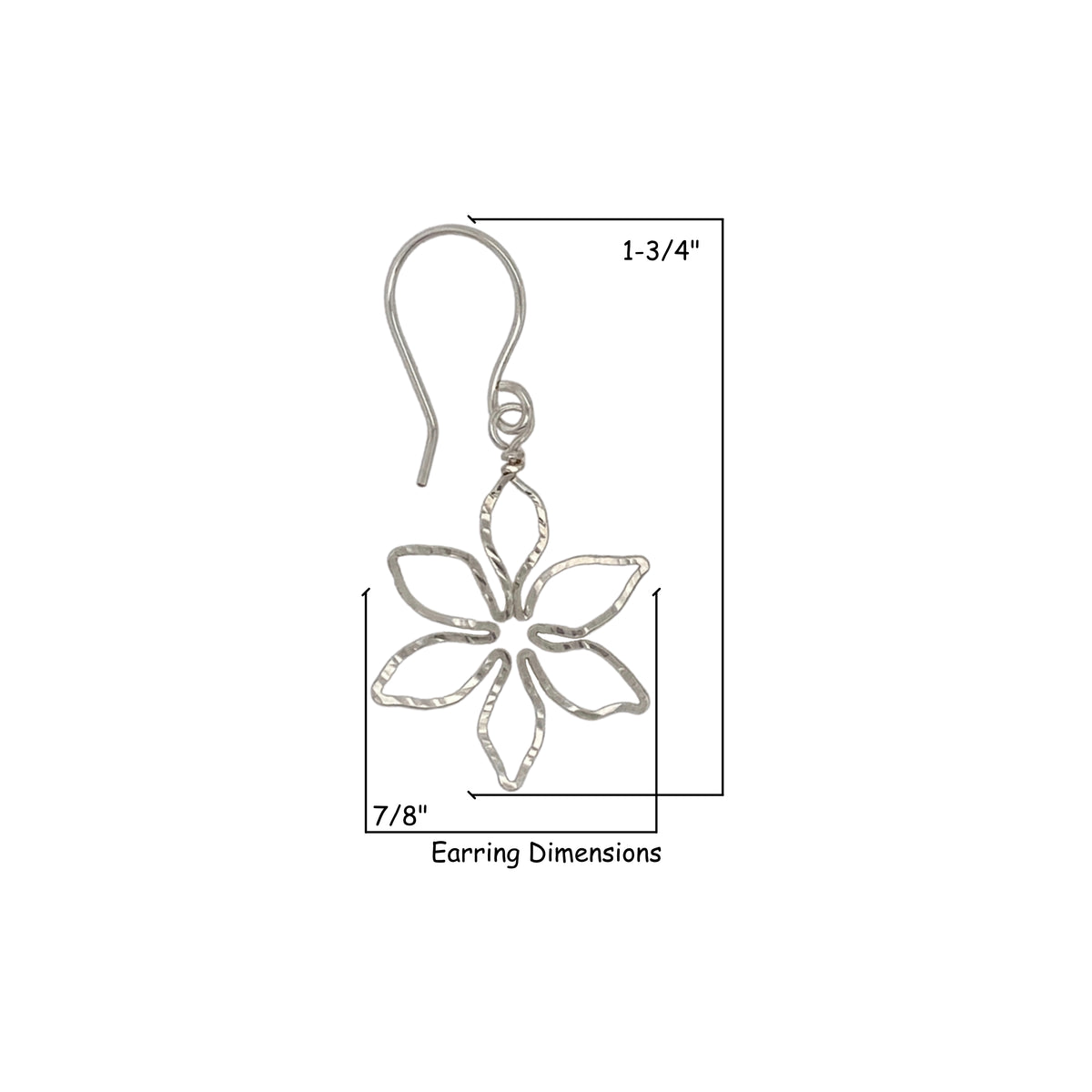 Camille Patton Lily 6 Petal Wire Jewelry Dimensions S03