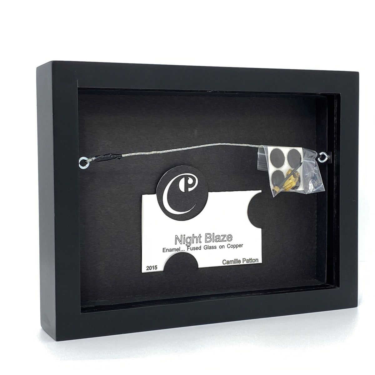 Camille Patton Night Blaze Vitreous Enamel Framed Wall Art