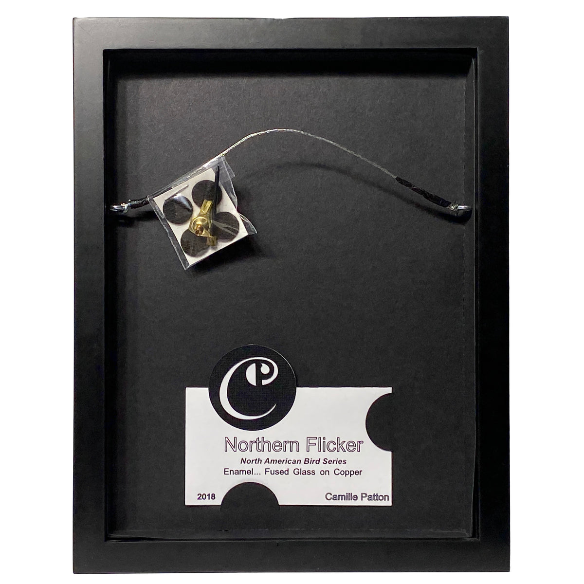 Camille Patton Northern Flicker from the North American Bird Series Vitreous Enamel Framed Wall Art