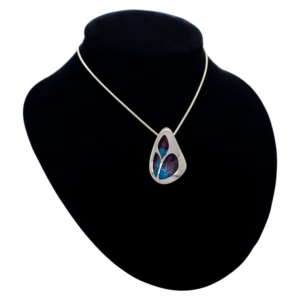 Camille Patton Peacock Champleve Jewelry Necklace S02