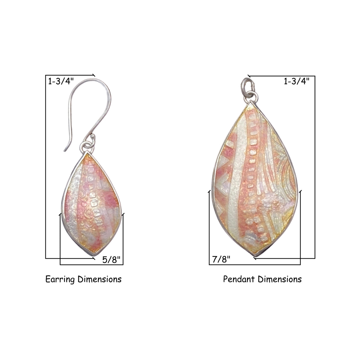 Camille Patton Pearly Pink Cosmos Jewelry Dimensions S07