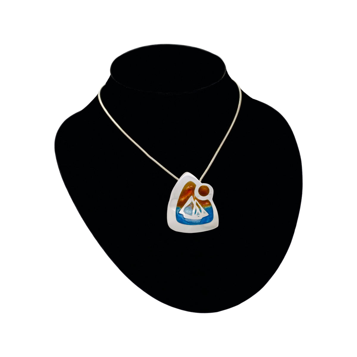 Camille Patton Sailing at Sunset Champleve Jewelry Necklace S02