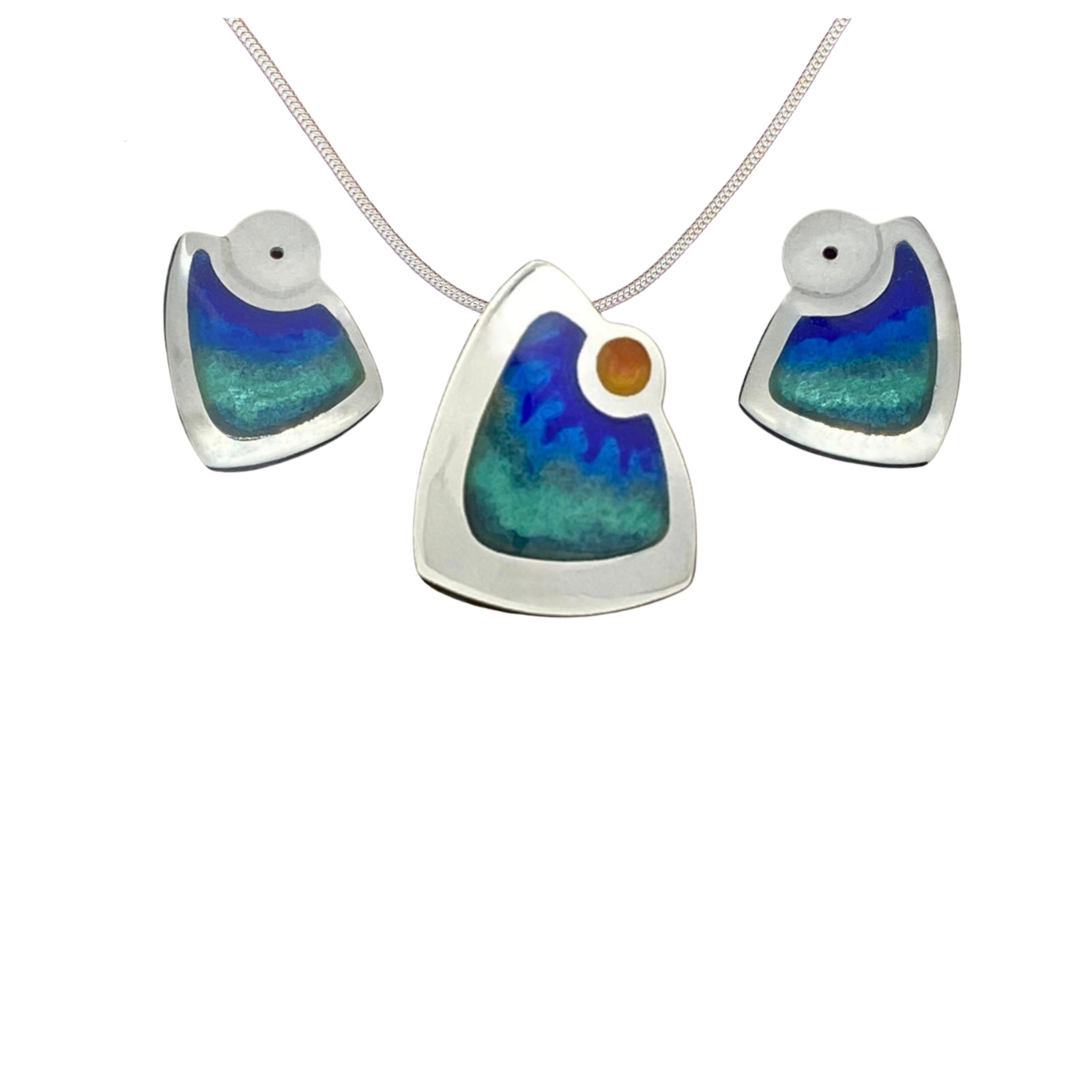 Camille Patton Triangle Sun Champleve Jewelry Set S01