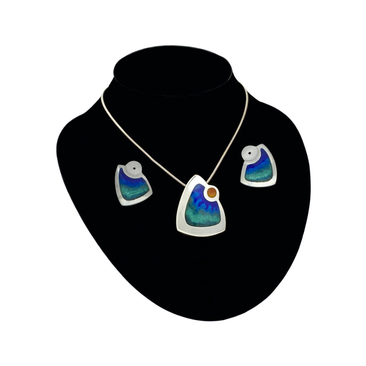 Camille Patton Triangle Sun Champleve Jewelry Set S02