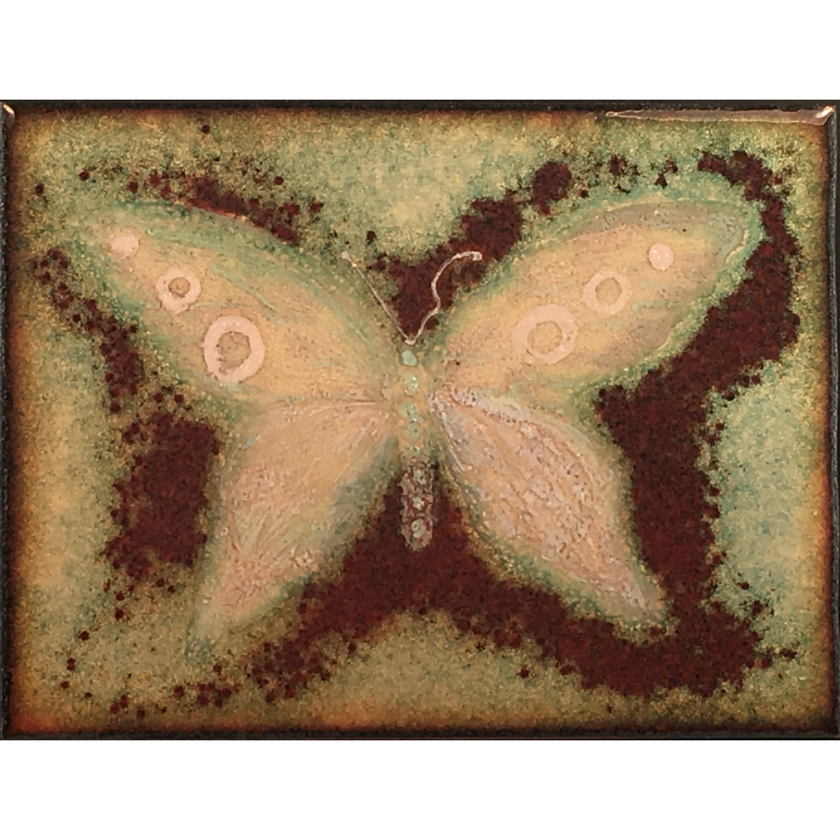 Camille Patton Velvet Butterfly Vitreous Enamel Framed Wall Art