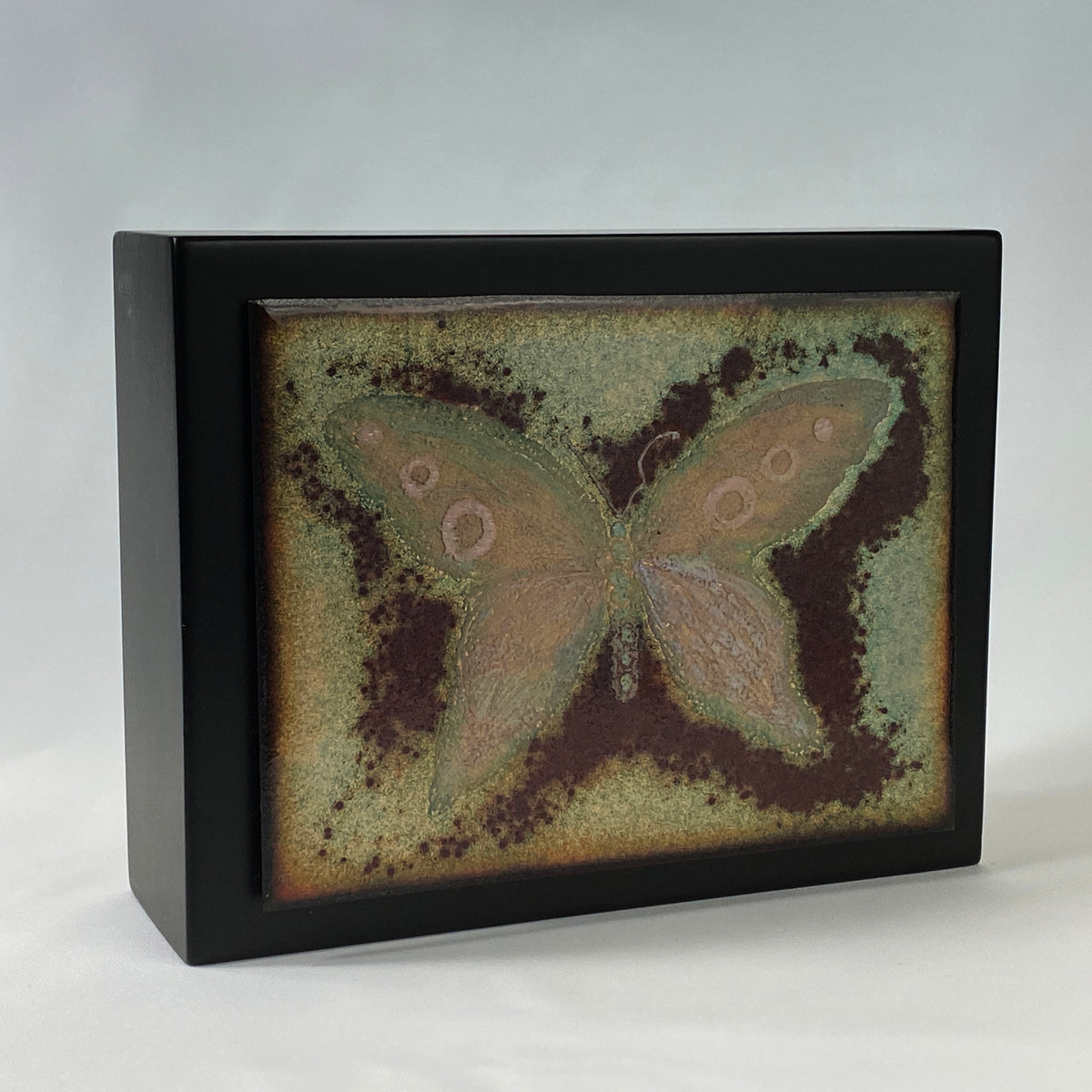 Camille Patton Velvet Butterfly Vitreous Enamel Framed Wall Art