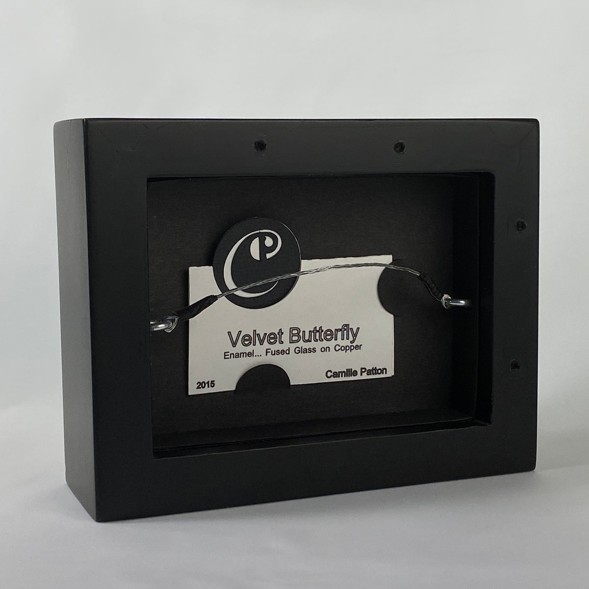 Camille Patton Velvet Butterfly Vitreous Enamel Framed Wall Art