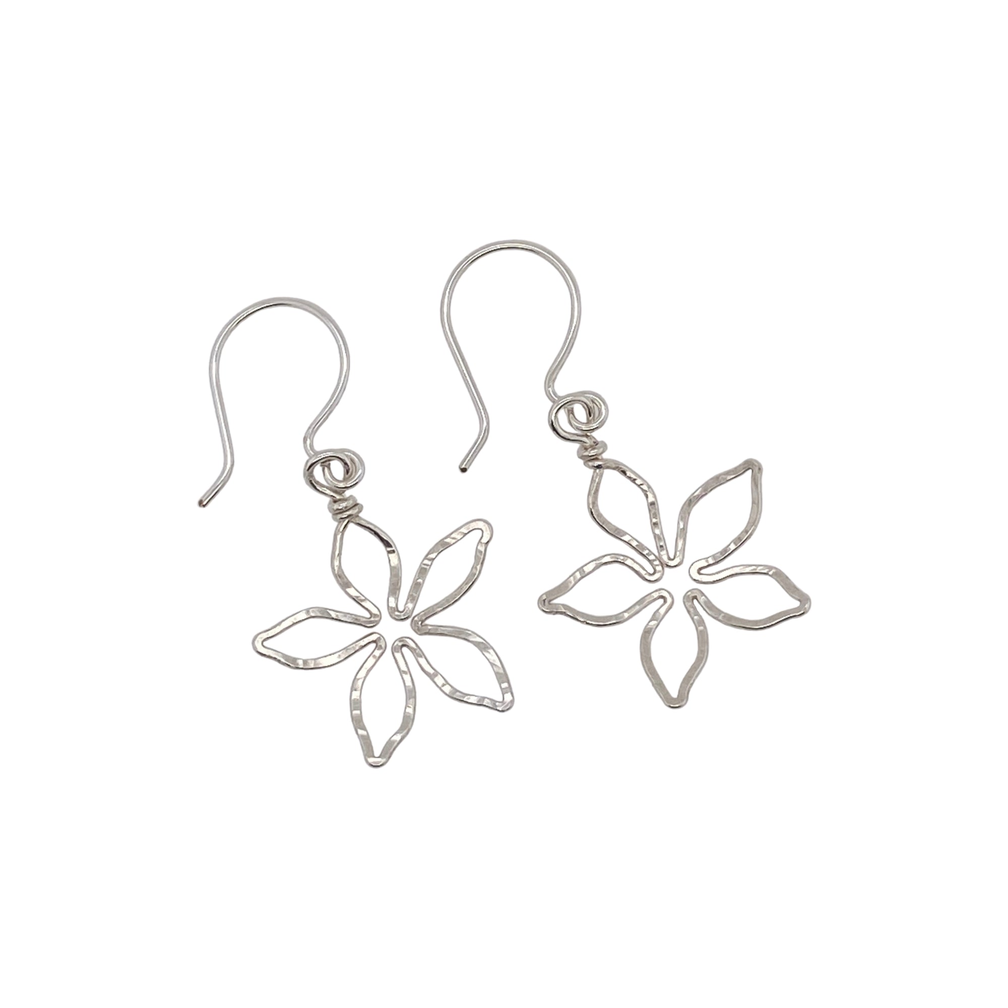Camille Patton Violet 5 Petal Wire Jewelry Earrings S01